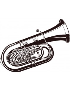 _ Carta stampataSticker swingtime serie instruments tuba 70x43 cm  dss0022