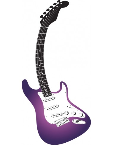 _ Carta stampataSticker swingtime serie instruments chitarra mod. stratocaster curva 90x46 cm  dss0031