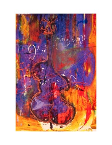 _ Carta stampataStampa jeff laibson artworks jazz -  periwinkle bass hal-jbp