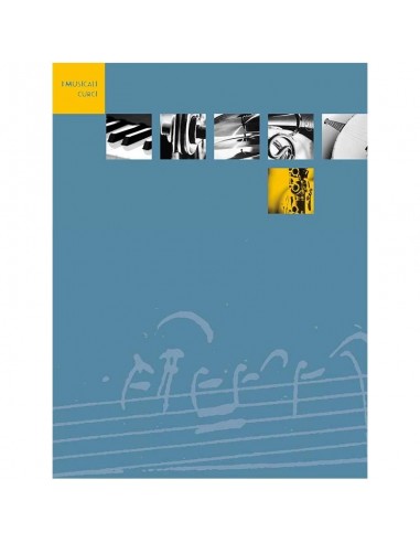 _ Carta stampataQuaderno da musica blu 12 pentagrammi ec107bl