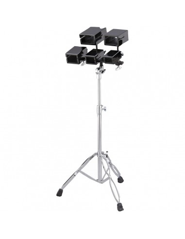 _ Batterie e percussioniWood block peace wb-20 set 5 pezzi sovrapposti
