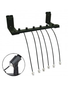 _ Supporti per sturmenti musicaliDisplay da parete stringswing 6 microfoni con sicura cc16-6ml-4