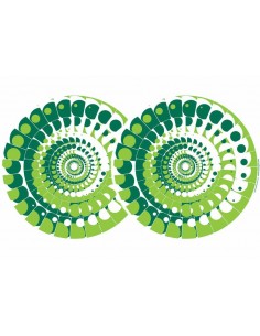 _ Giradischi2x zomo slipmats moon - verde 0020102304