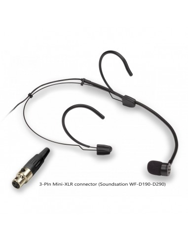 8000 MicrofoniMicrofono ad archetto soundsation visage-c01e bk nero