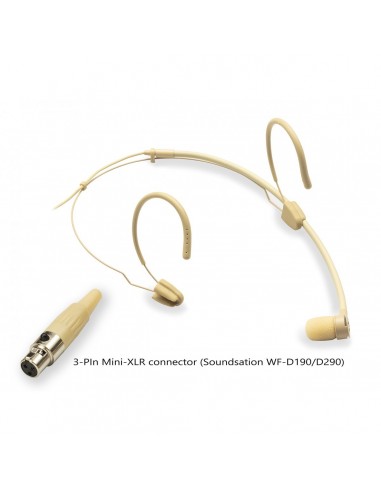 8000 MicrofoniMicrofono ad archetto soundsation visage-c01e bg beige