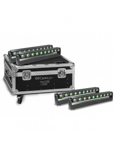 8000 Teste mobiliSet 4 barre mobili m-liner 1040 con flight case