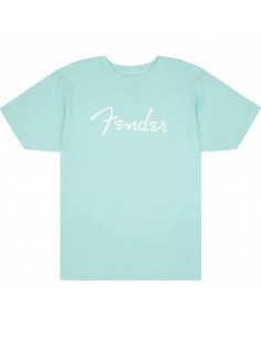 8000 GadgetT-shirt fender spaghetti logo  daphne blue, m 9192222406