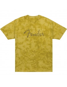 8000 GadgetT-shirt fender spaghetti logo tie-dye  mustard, xl 9122431606