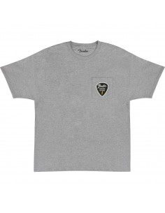 GadgetT-shirt fender pick patch pocket tee, athletic grey, s 9192600306