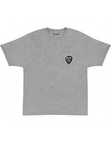 GadgetT-shirt fender pick patch pocket tee, athletic grey, s 9192600306