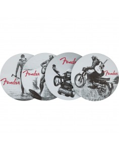 8000 GadgetSet sottobicchieri fender vintage ads 4-pk coaster set,b&w 9106107000