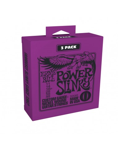8000 Ernie ball 3220 nickel wound power slinky 11-48 3 pack