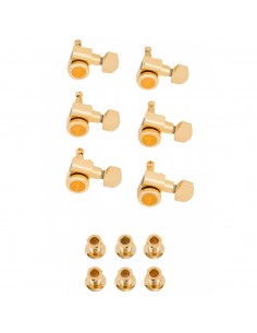 8000 Fender parts locking stratocaster/telecaster staggered tuning machines (6)  gold 0990818200