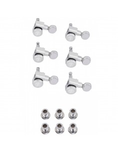 8000 Fender parts staggered locking tuners with vintage-style buttons  polished chrome 0990818500